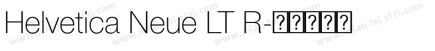 Helvetica Neue LT R字体转换